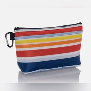 Thirty-One Clear Clip Pouch Pouch Vista Stripe